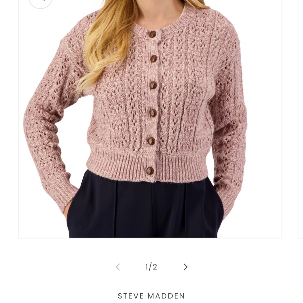 Steve Madden Jordyn cardigan in light pink